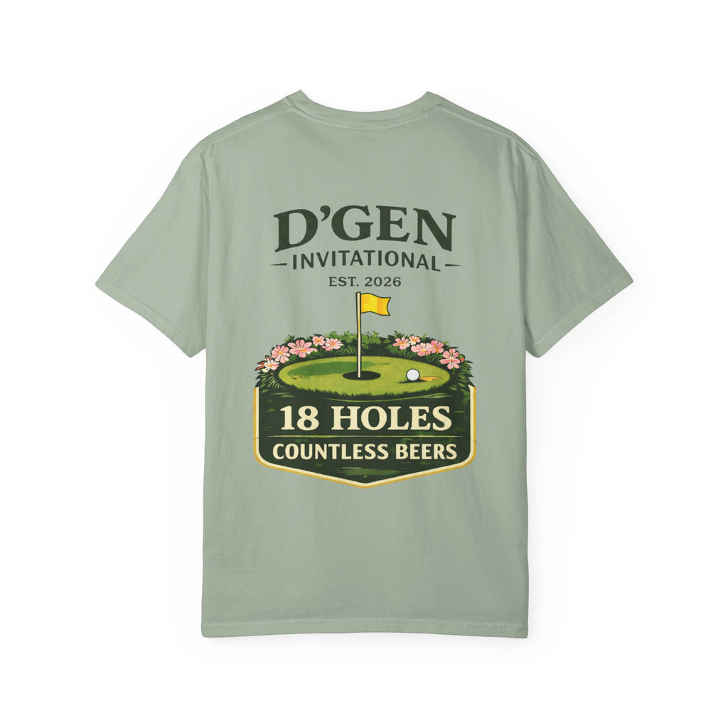 Golf Tournament T-Shirt — D'GEN Invitational “18 Holes Countless Beers”