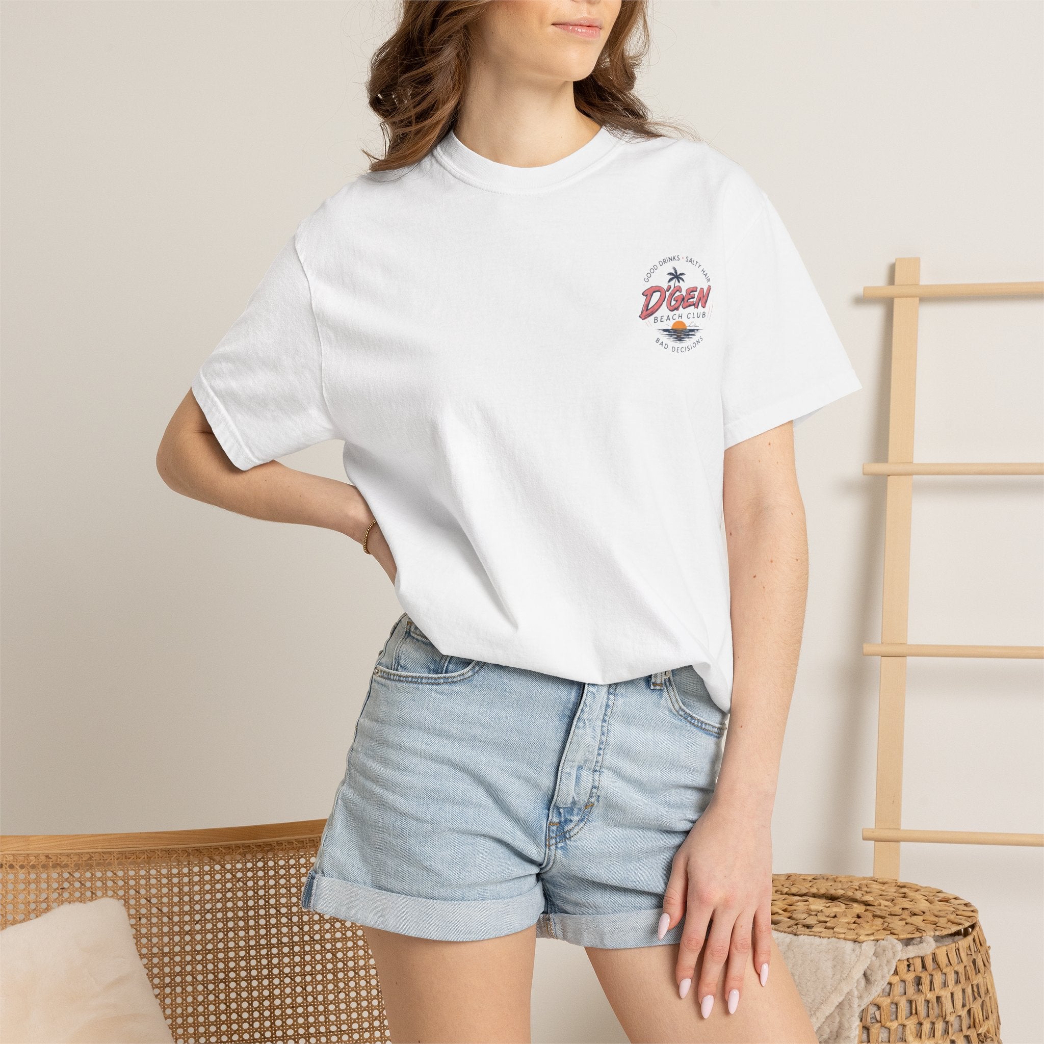 Beach Bar T-Shirt — "D'Gen Beach Club" Tropical Vintage Surf Tee