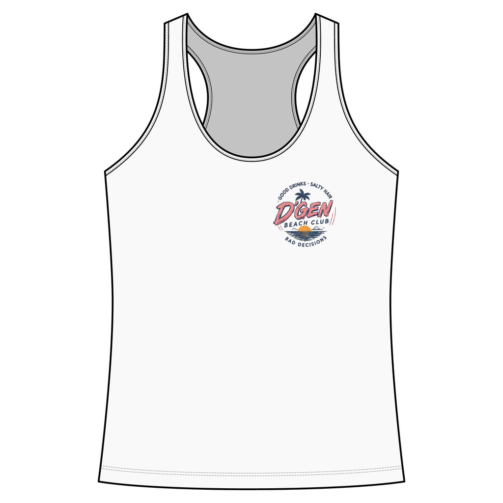 D'Gen Beach Club Women's Racerback Tank Top