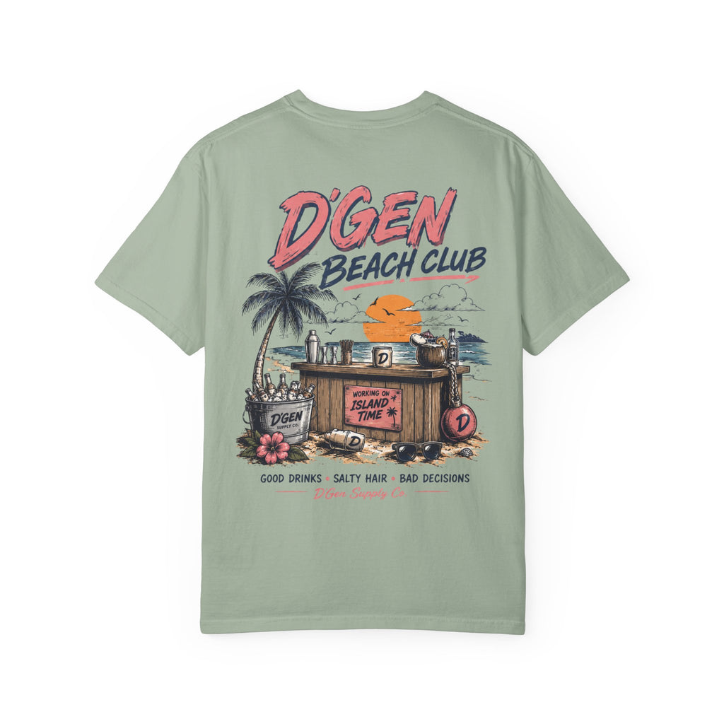 Beach Bar T-Shirt — "D'Gen Beach Club" Tropical Vintage Surf Tee