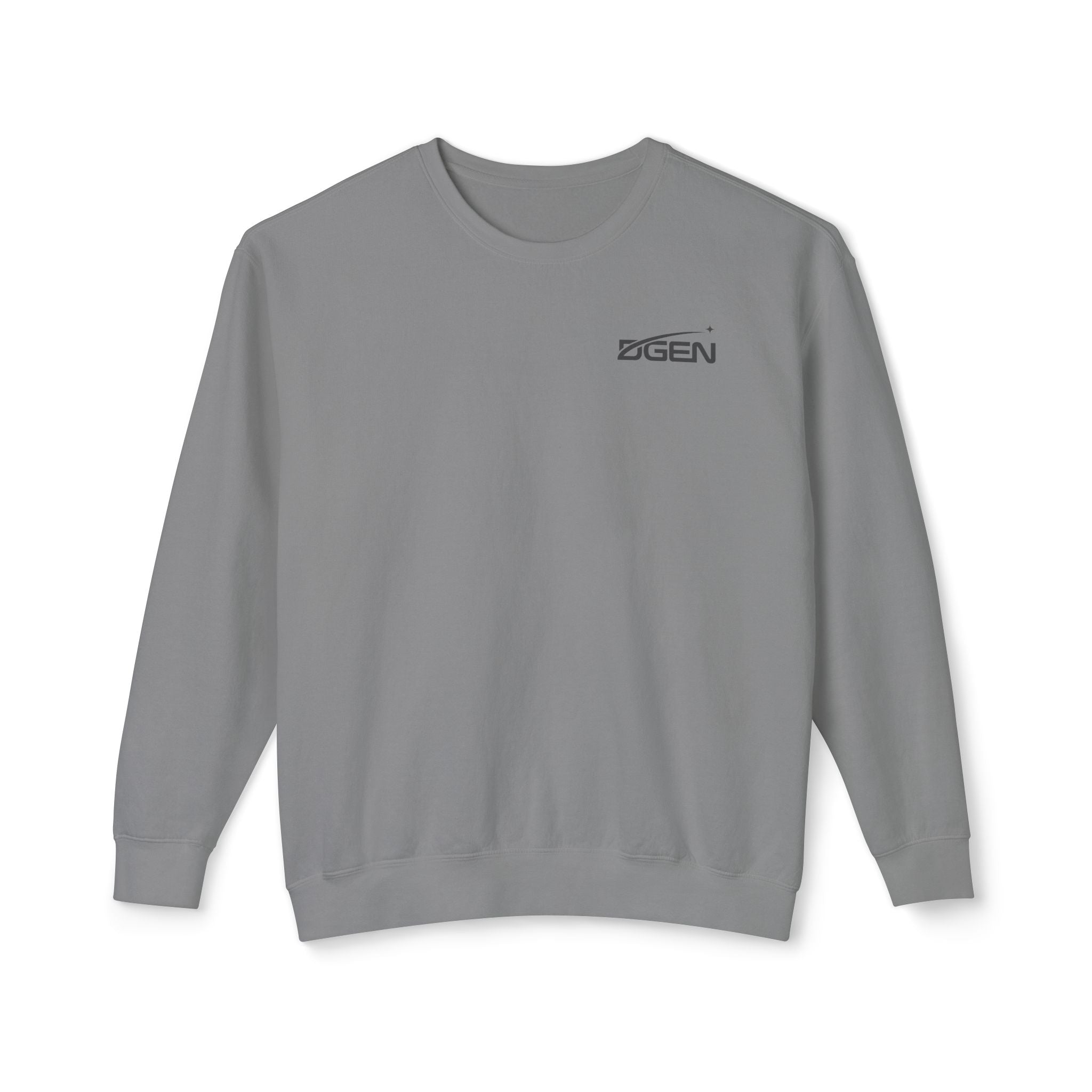 Space Logo Rocket Launch Crewneck Sweatshirt — Lightweight White Casual Pullover