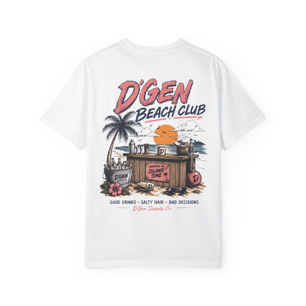 Beach Bar T-Shirt — "D'Gen Beach Club" Tropical Vintage Surf Tee