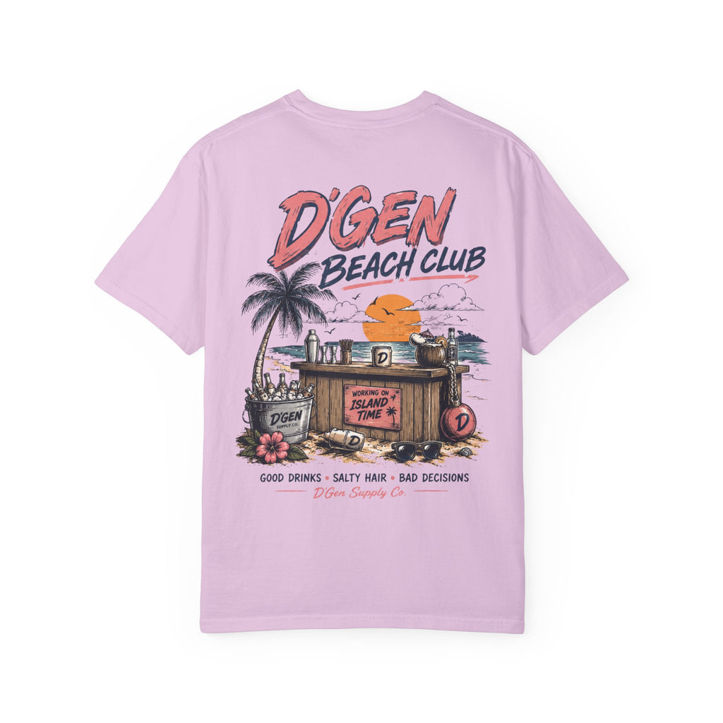 Beach Bar T-Shirt — "D'Gen Beach Club" Tropical Vintage Surf Tee