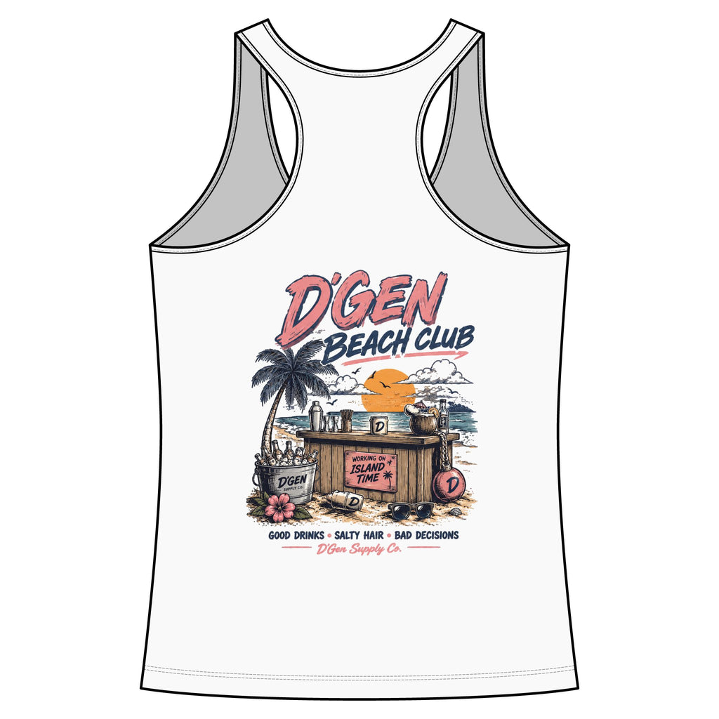 D'Gen Beach Club Women's Racerback Tank Top
