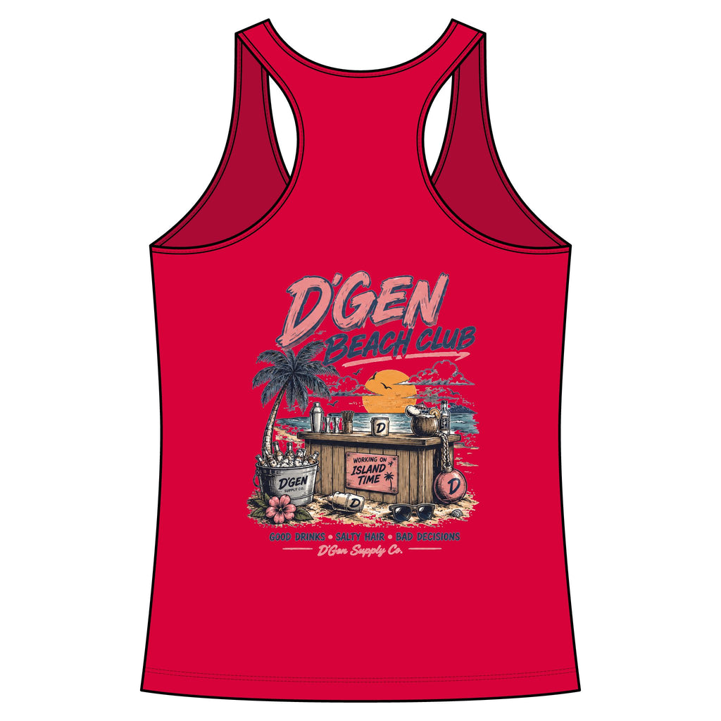 D'Gen Beach Club Women's Racerback Tank Top