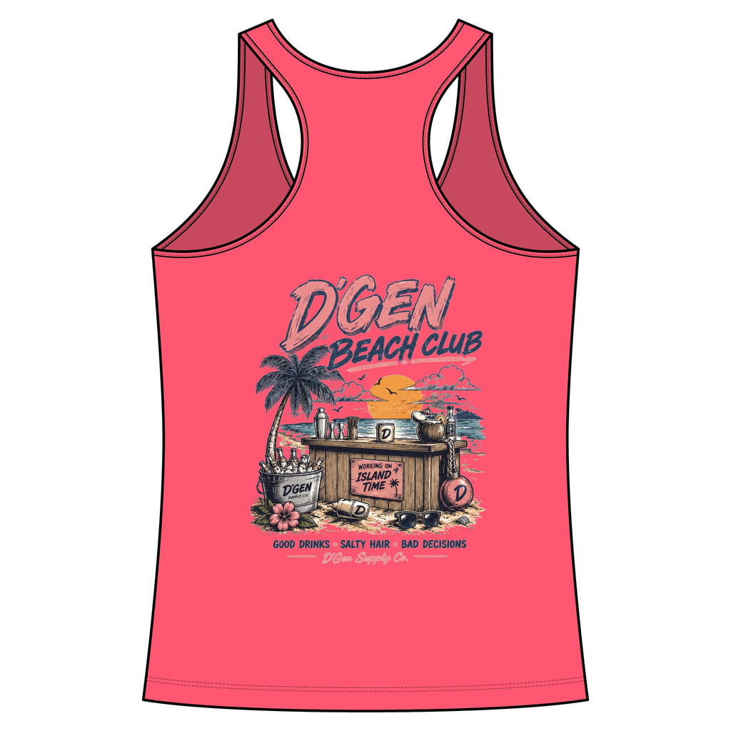 D'Gen Beach Club Women's Racerback Tank Top