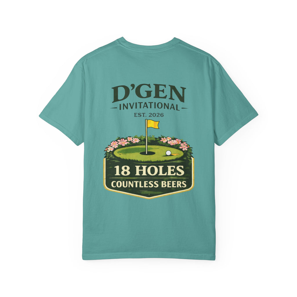 Golf Tournament T-Shirt — D'GEN Invitational “18 Holes Countless Beers”