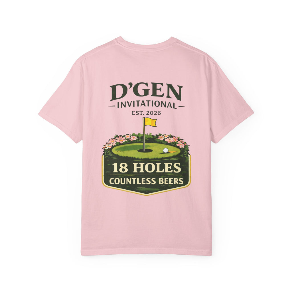Golf Tournament T-Shirt — D'GEN Invitational “18 Holes Countless Beers”